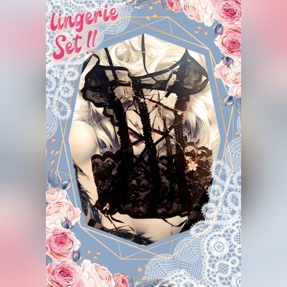 🩷2 pc Sexy lingerie set wLace up back and Garter attachment & Panties 🩷 - Picture 2 of 3